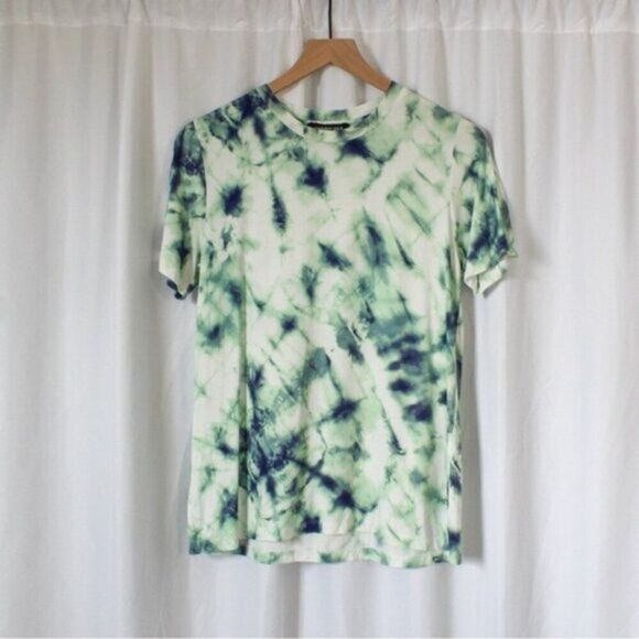 Johnny Was Marble Tie Dye Print Oversized Bamboo Blend Short Sleeve Tee XS - Picture 3 of 7